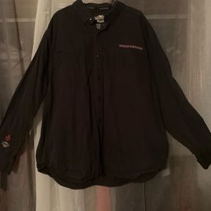 Mens Harley Davidson button up long sleeve shirt  XL